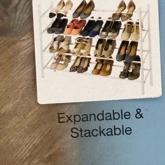 Whitmor Expand/Stack White Shoe Rack - Picture 5 of 6